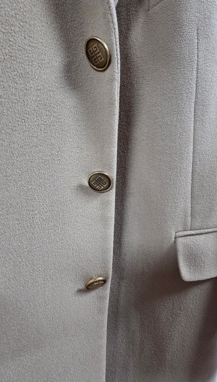 지방시 싱글 브레스트 베이지 코트 48 사이즈 !!! 상품이미지5