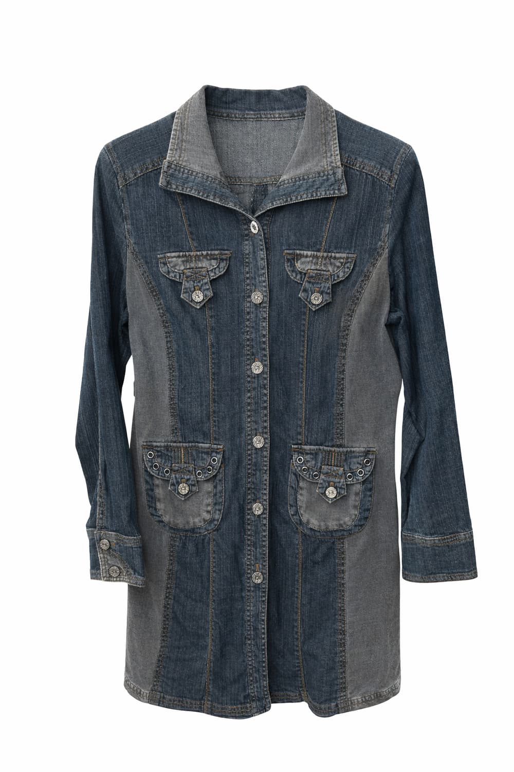 NOA-GE 메탈 버튼 디테일 빈티지 데님 스커트 1795 상품이미지1