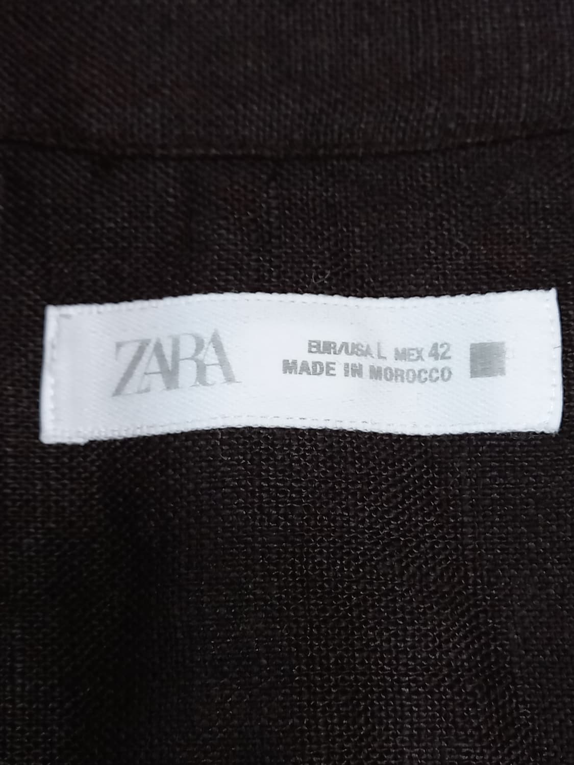 L-XL ZARA 린넨100% 반팔 블레이저 다크브라운 L-636 상품이미지5