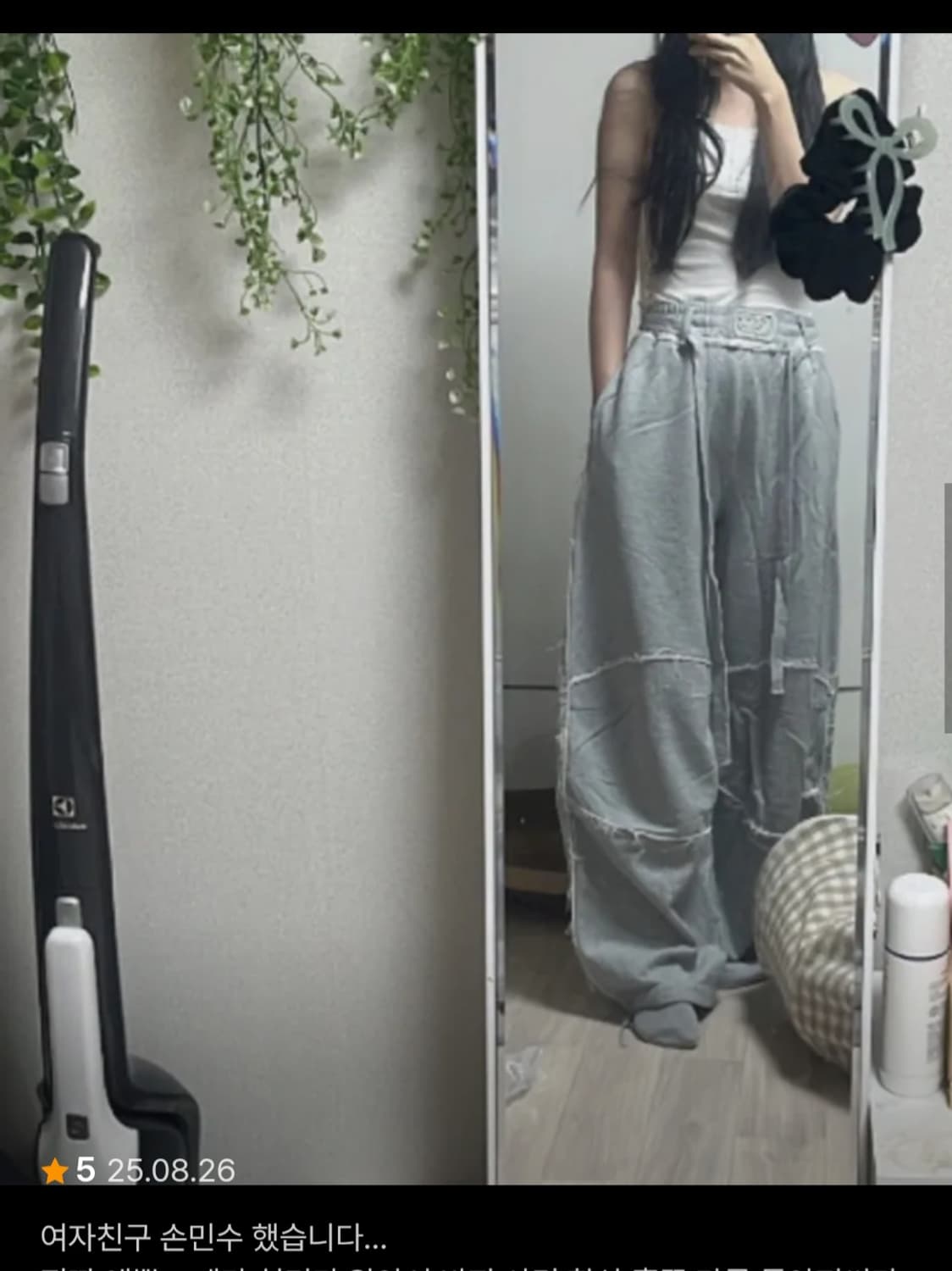 배드블러드 투 엣지 캔버스 조거 그레이 상품이미지3