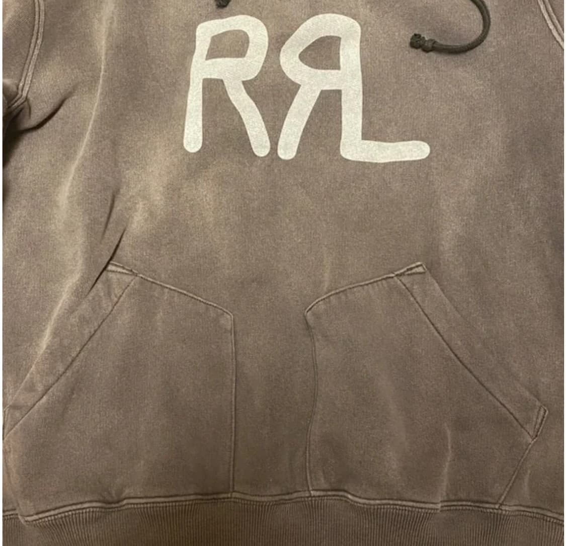 M >L 교환 RRL 더블알엘 랜치 로고 워싱 후드티 브라운 상품이미지8