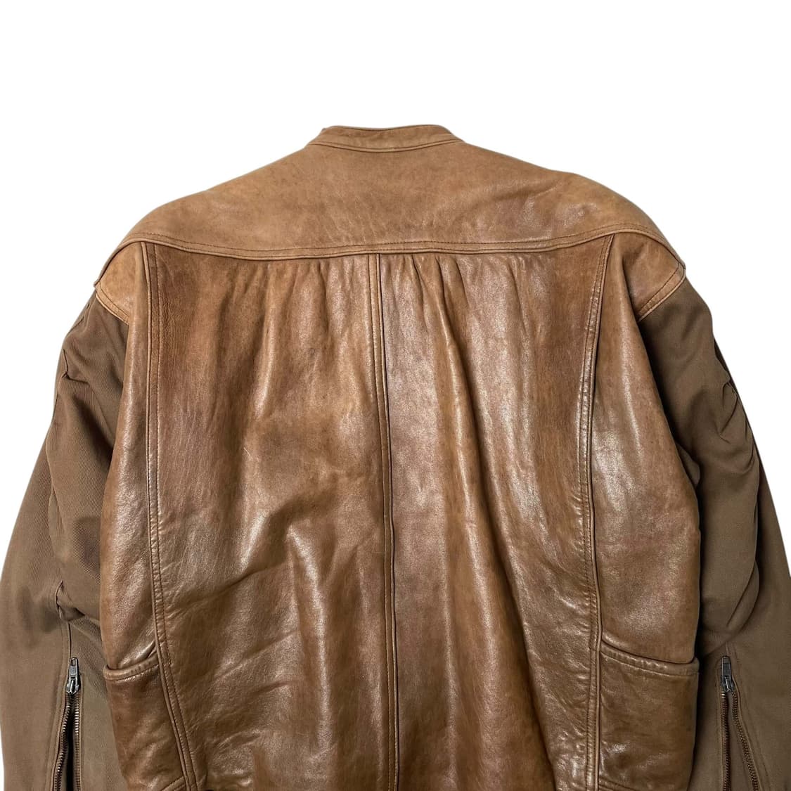 레더 트윌 코튼 레이어드 봄버 (italy made) 상품이미지7