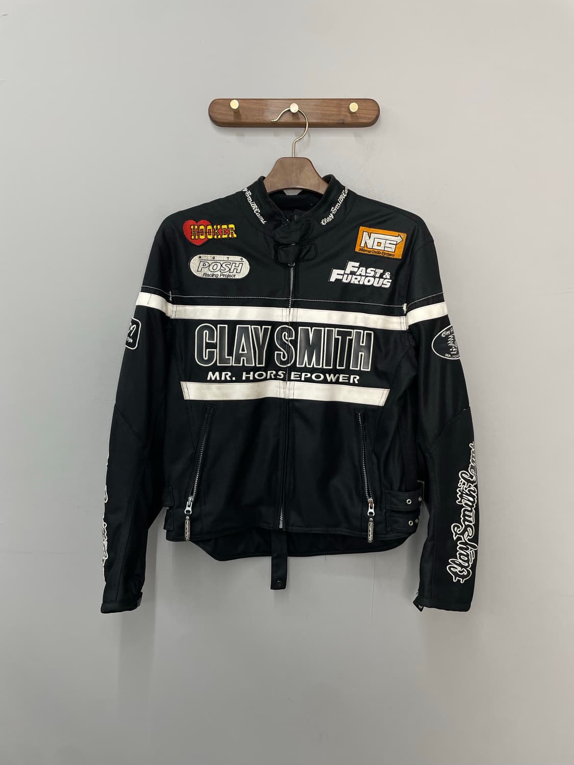 클레이 스미스 블랙 레이싱 자켓 H2274 상품이미지3