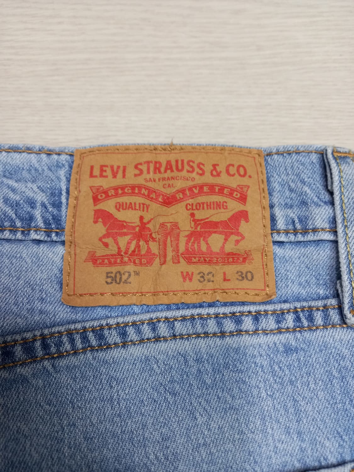 32 리바이스502 워싱 스판 슬림일자 연청 32-390 상품이미지5