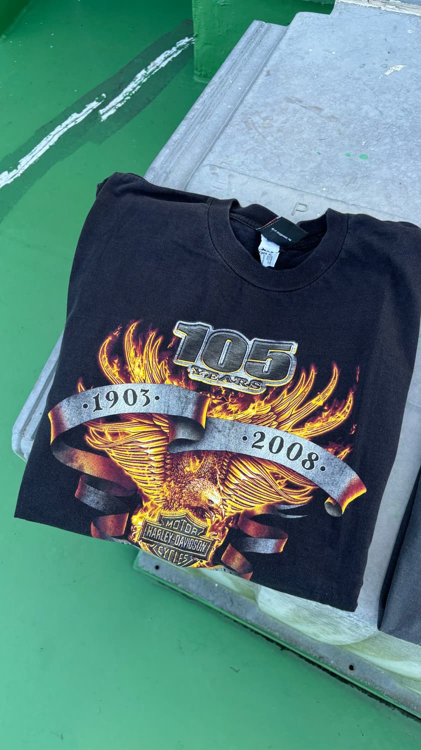 00's Harley Davidson 105 years graphic T 상품이미지4