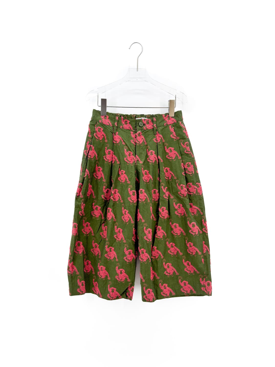 플리츠플리즈 이세이미야케 원숭이 자수 카프리 팬츠 상품이미지1