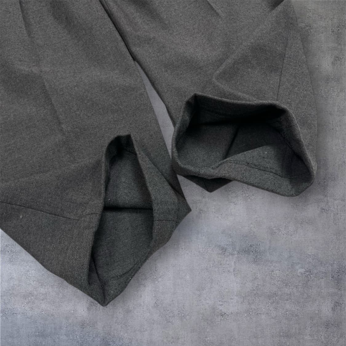 발렌시아 Valencia 딥그레이 투턱 벨티드 울 와이드 슬랙스 66 상품이미지5