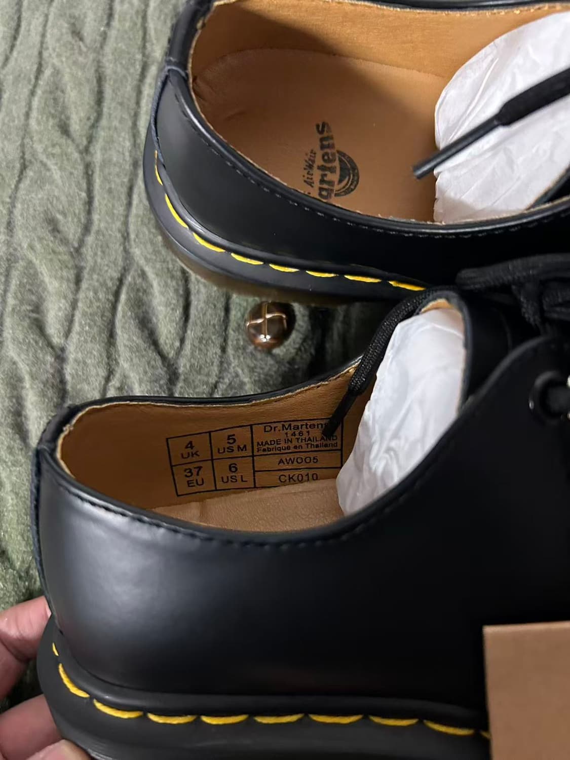 닥터마틴 1461 스무스 옥스포드 슈즈 블랙 230mm 상품이미지4