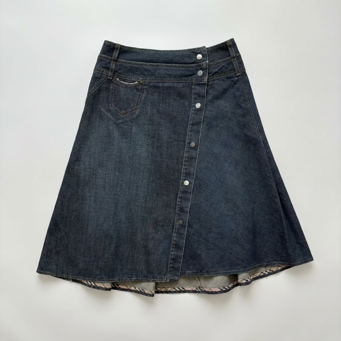 버버리 데님 핀턱 스커트 상품이미지4