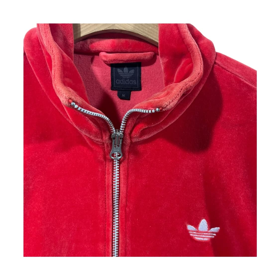 [Adidas] 00s 아디다스 벨벳 트레포일 로고 집업자켓 상품이미지5