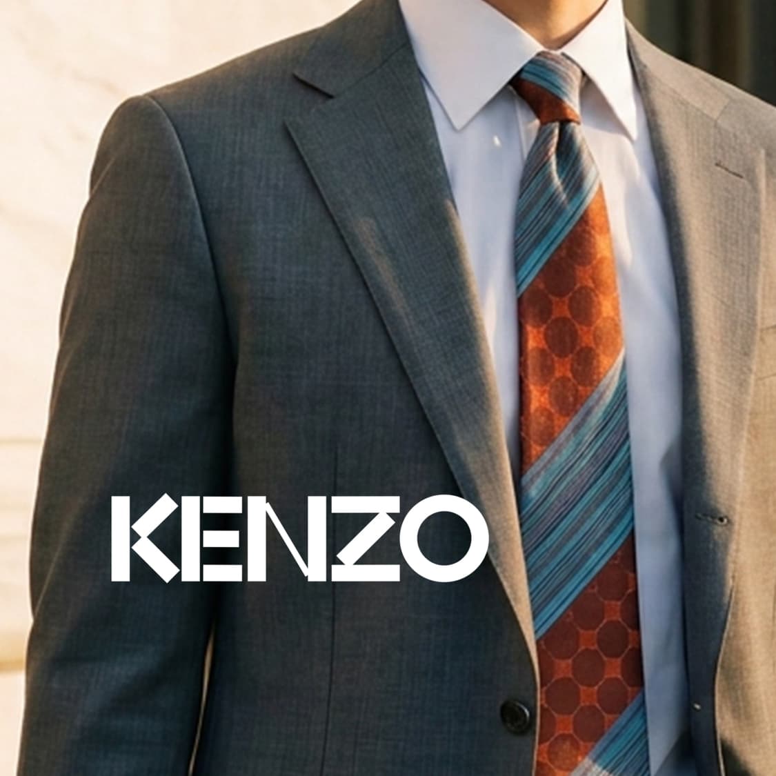 겐조 실크 블루 & 다홍 패턴 넥타이 9.5cm A+등급 E927
 상품이미지1