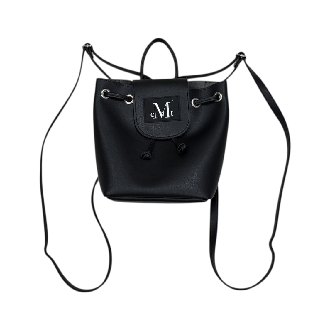무센트 레더 스트링 복조리 백팩 가방 블랙 상품이미지1