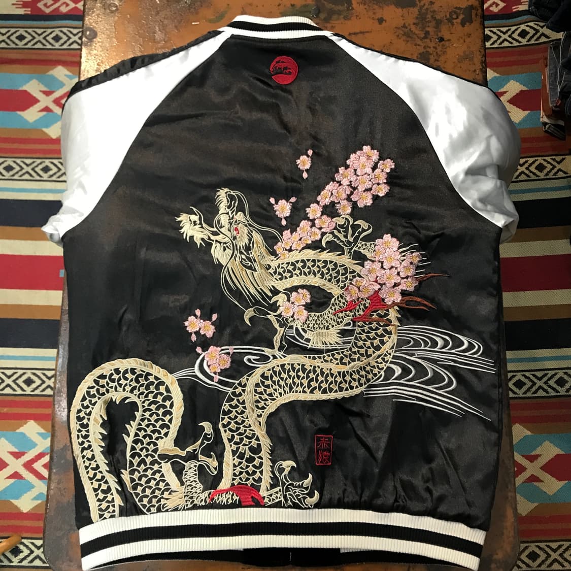 JAPAN VTG 일본 빈티지 리버시블 양면 스카쟌 남성 105 사이즈 상품이미지5