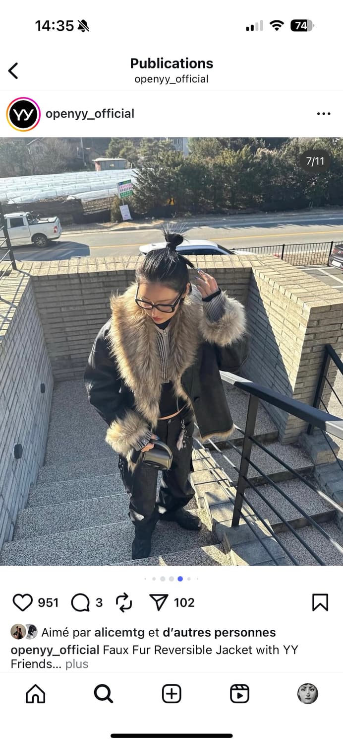 오픈와이와이 페이크퍼 리버시블 자켓 상품이미지8