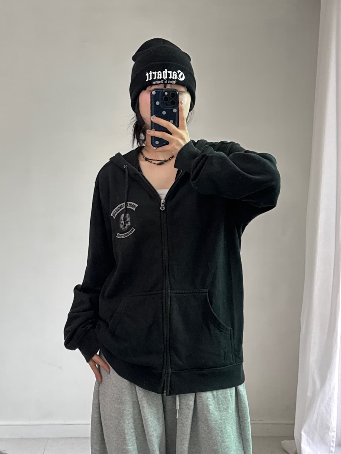 할리데이비슨 스컬 후드집업 상품이미지4