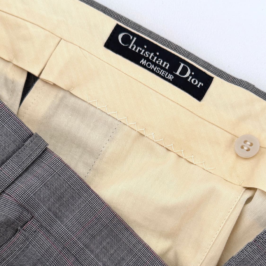 Dior 크리스찬 디올 빈티지 글렌체크 슈트 셋업 자켓 슬렉스 팬츠 세트 상품이미지8