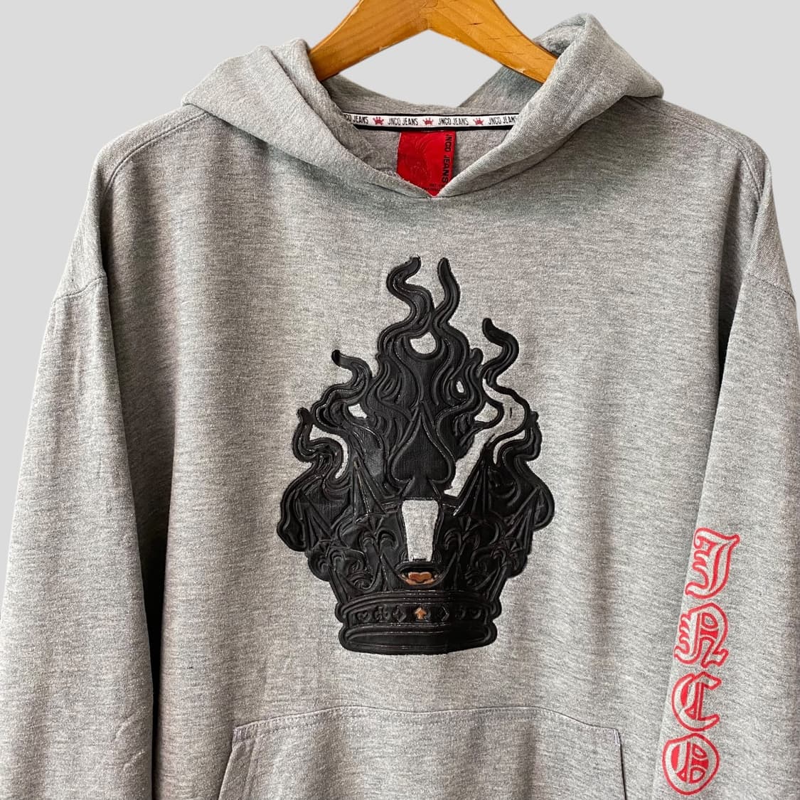 (L)90s Y2K JNCO 징코 크라운 후드티셔츠 상품이미지2