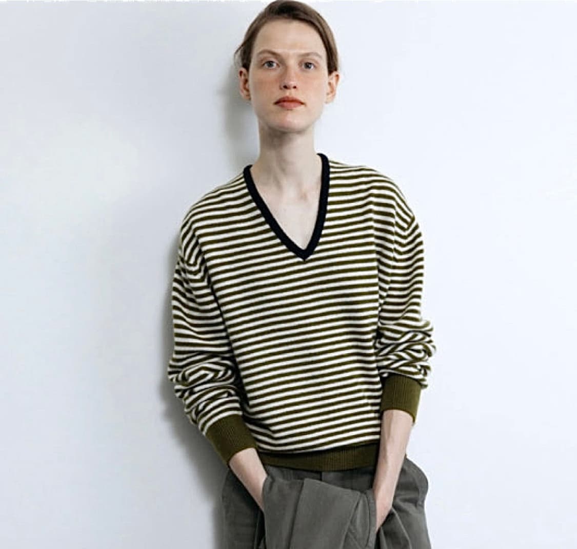 문달 리스카 니트 카키 M 상품이미지1