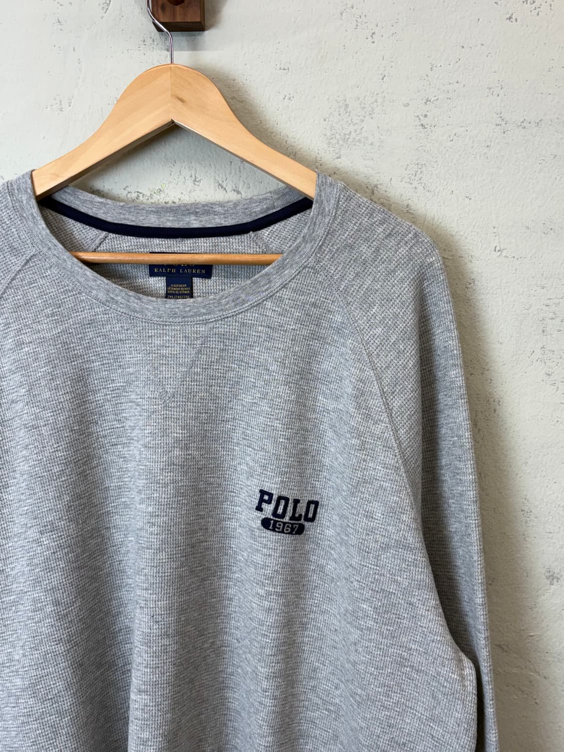 폴로랄프로렌 스펠 로고 와플 니트 그레이 상품이미지2