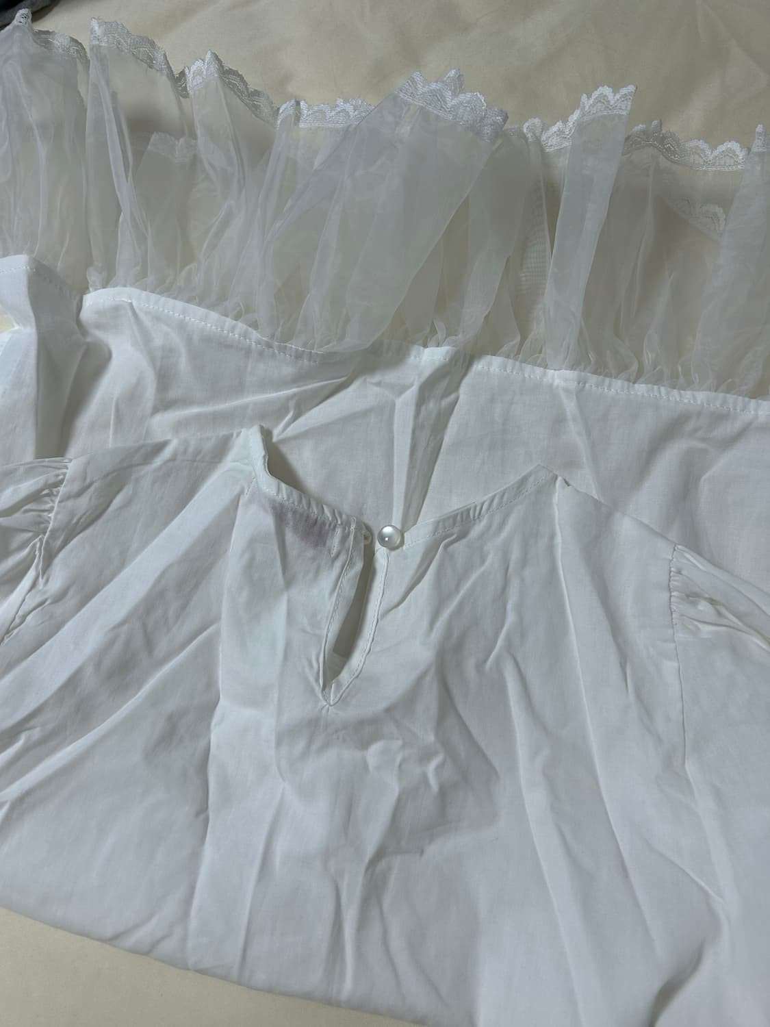 원더플레이스 haula 레이스 레이어드 블라우스 상품이미지2