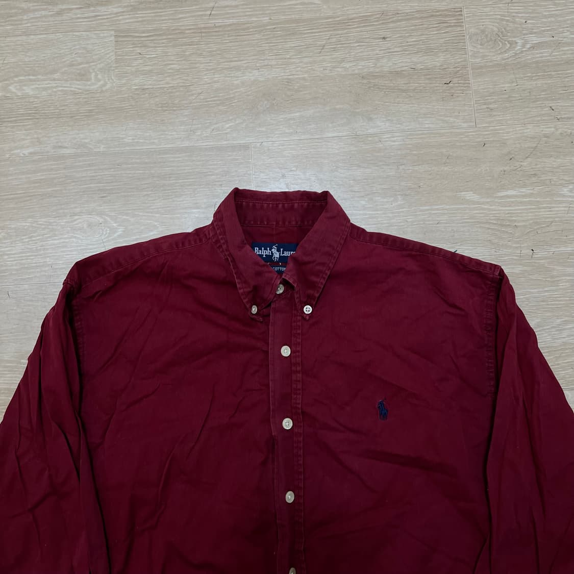 폴로 랄프로렌 스몰포니 버튼다운 긴팔셔츠 [와인] L/100 상품이미지2