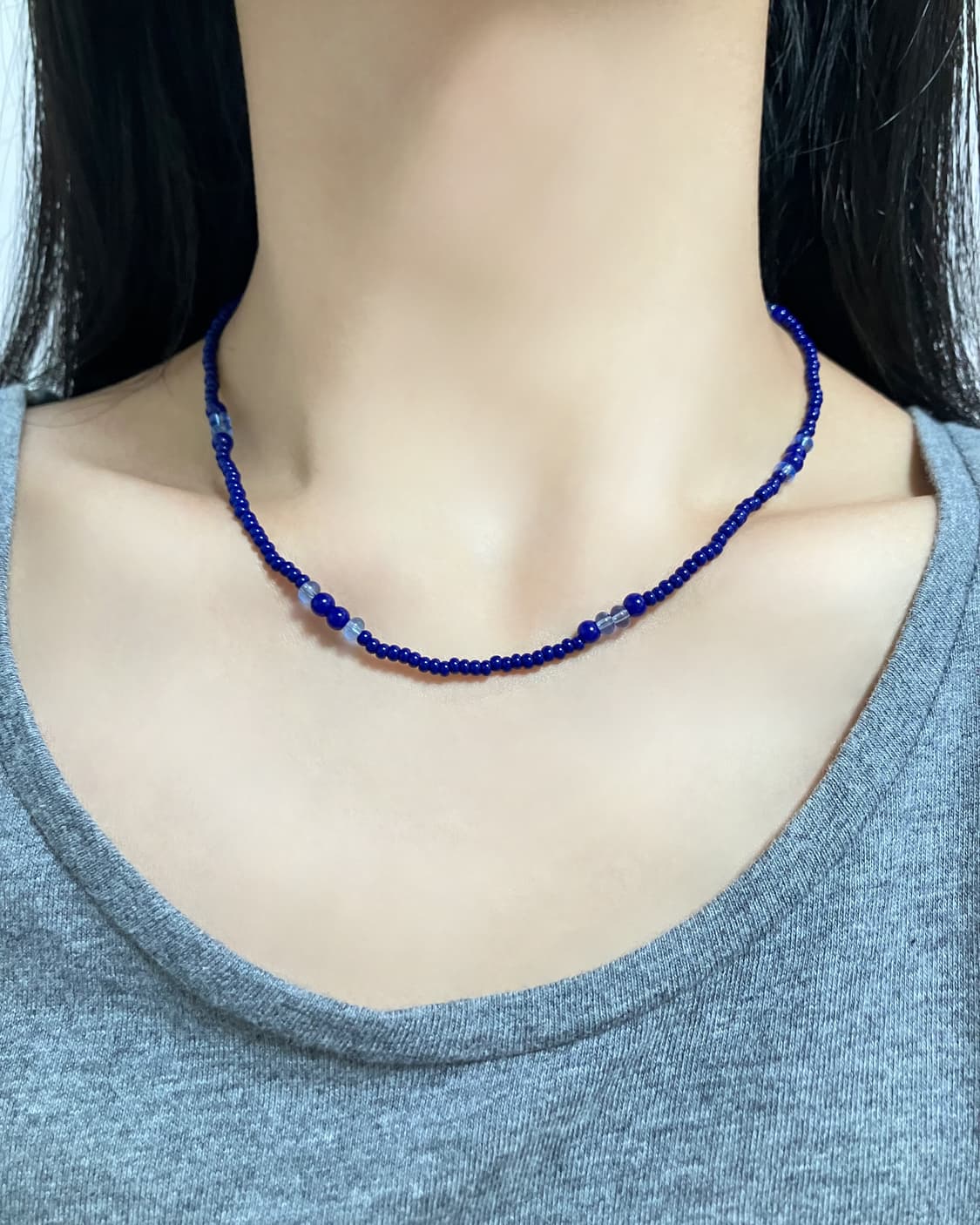 핸드메이드 비즈 초커 | unisex 포인트 비즈 목걸이 | 하이퀄 미유 상품이미지2
