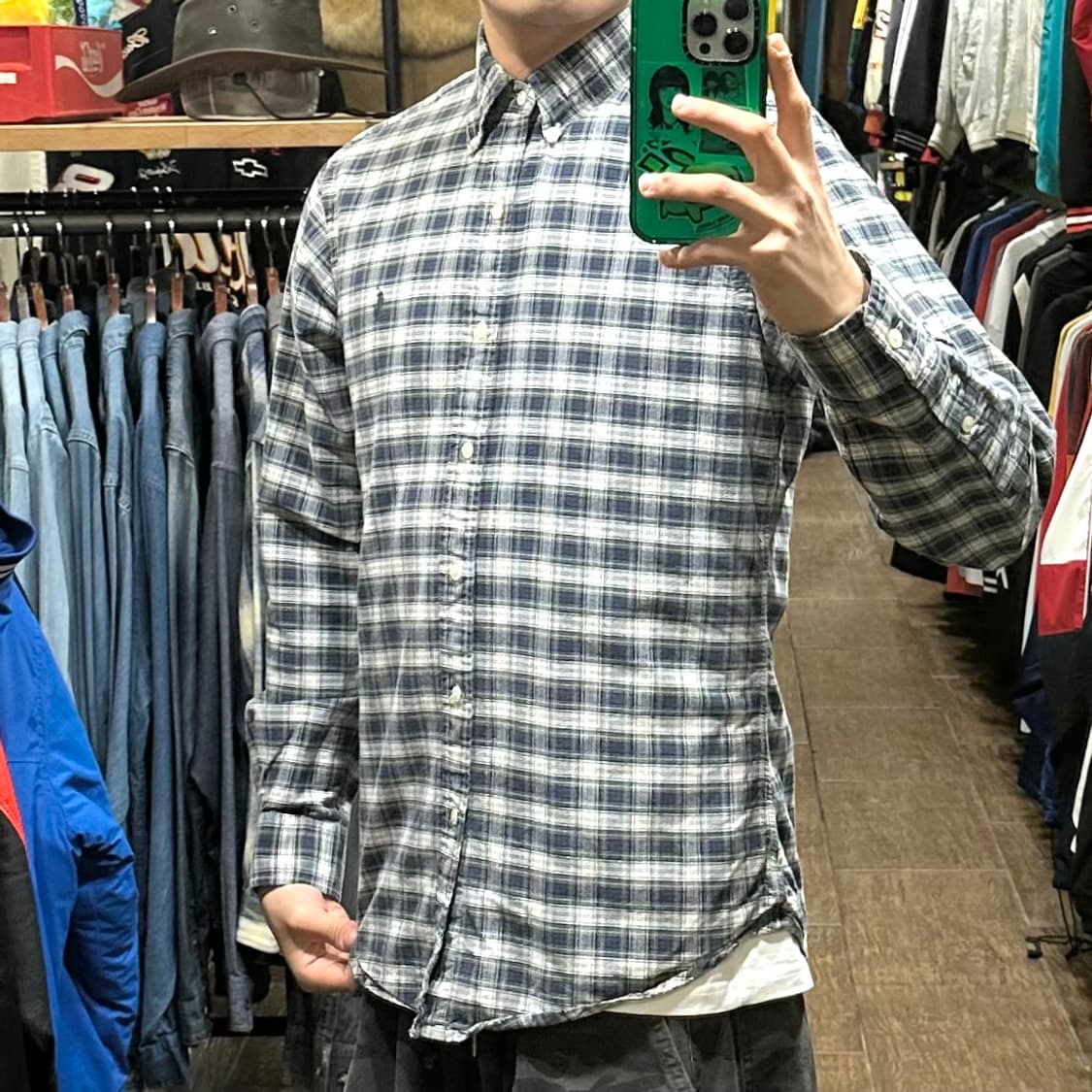 [HI] 폴로 랄프로렌 셔츠 체크그레이 상품이미지3