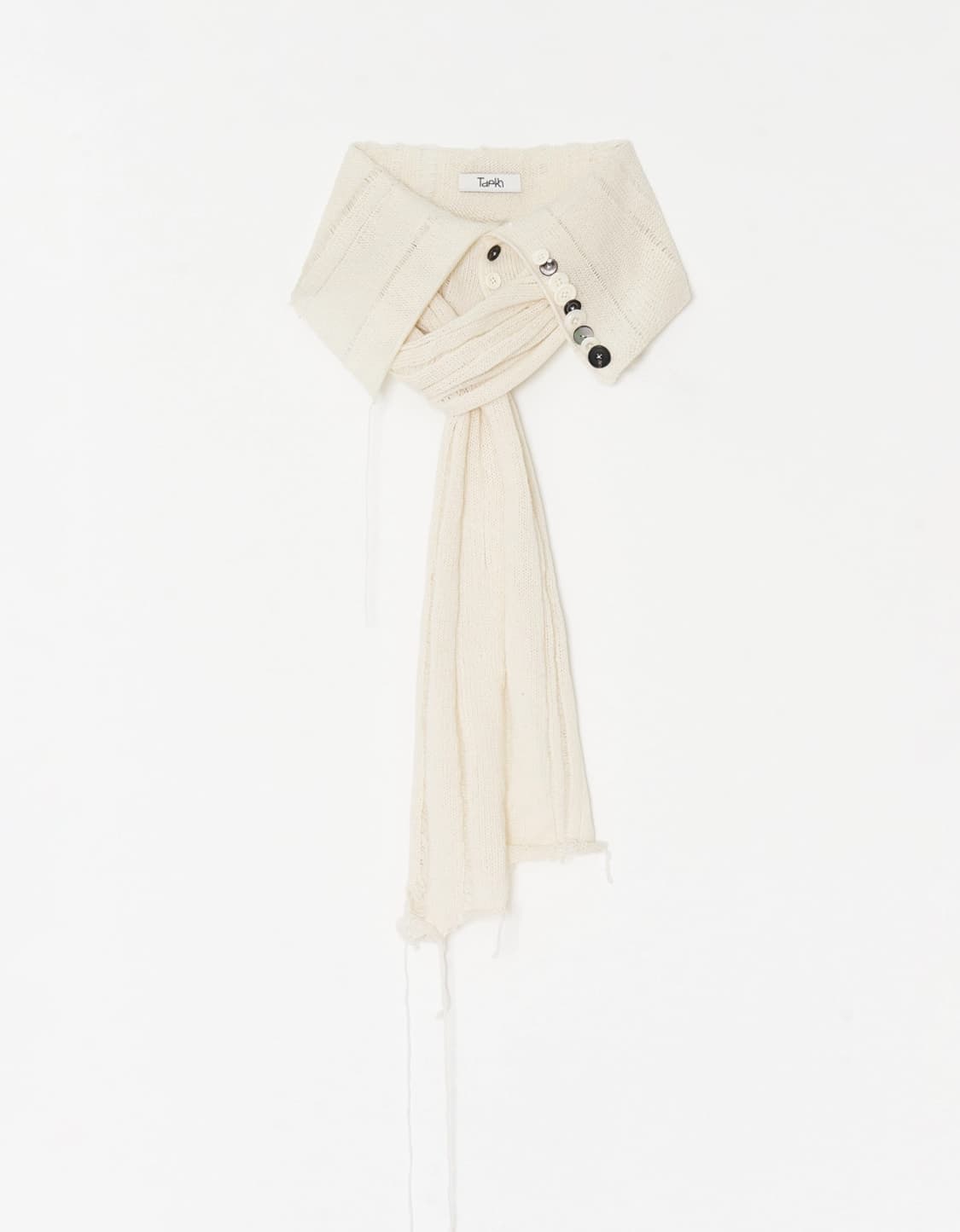 Taekh Button Work Collar Cashmere Scarf 상품이미지1