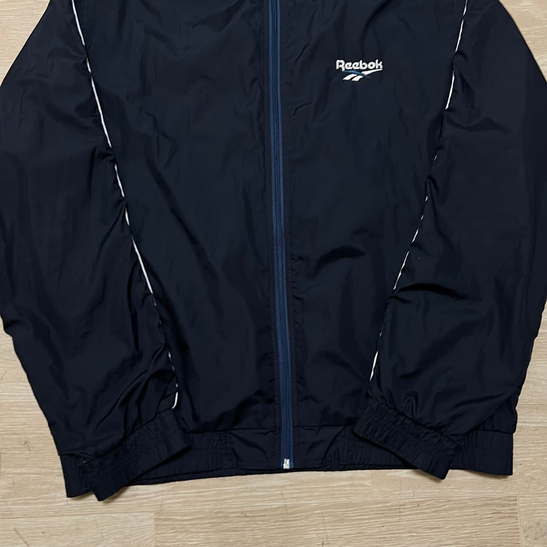 리복 올드스쿨 로고 사이드라인 바람막이 자켓 [네이비] XL/105 상품이미지3