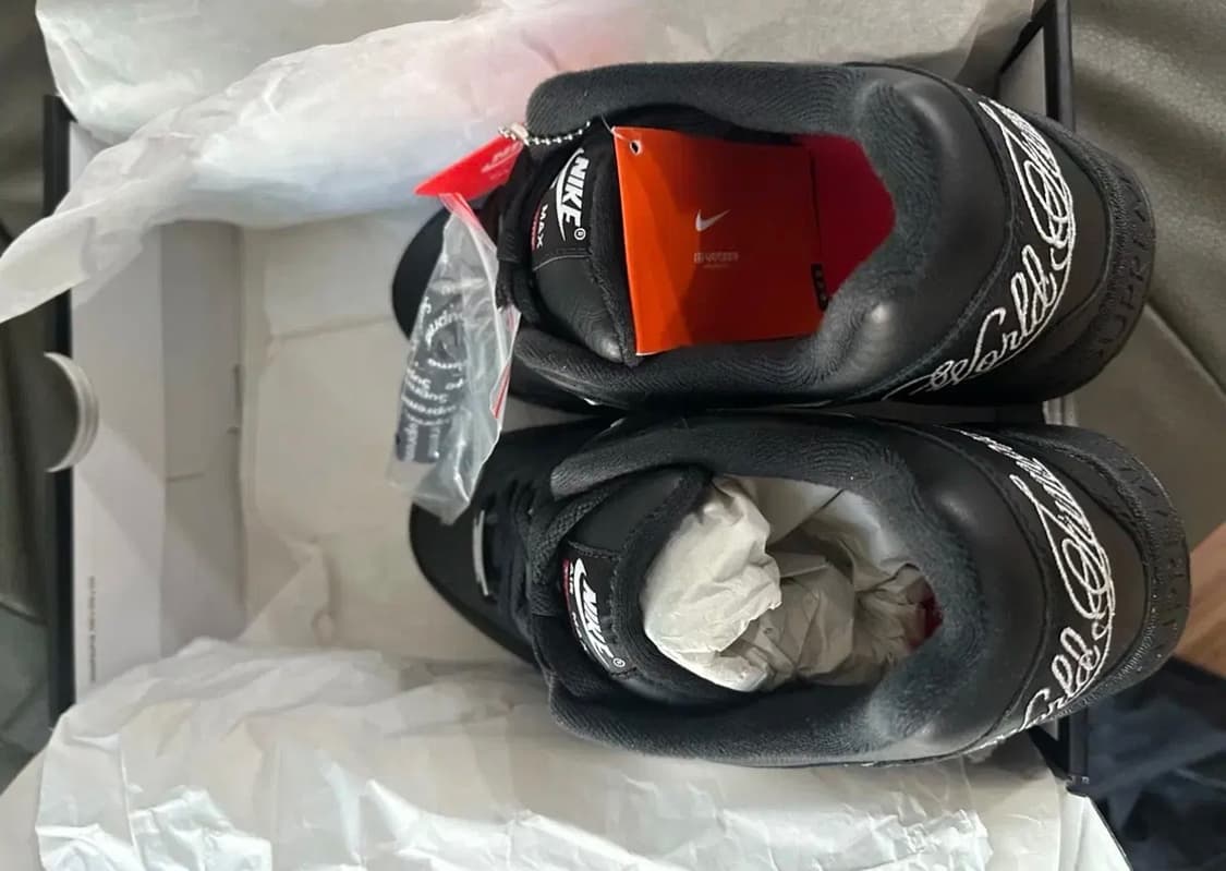 슈프림 에어맥스1 블랙 275 상품이미지6