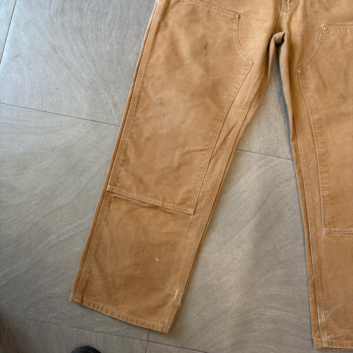 칼하트 정품 브라운 더블니 팬츠 바지 상품이미지3