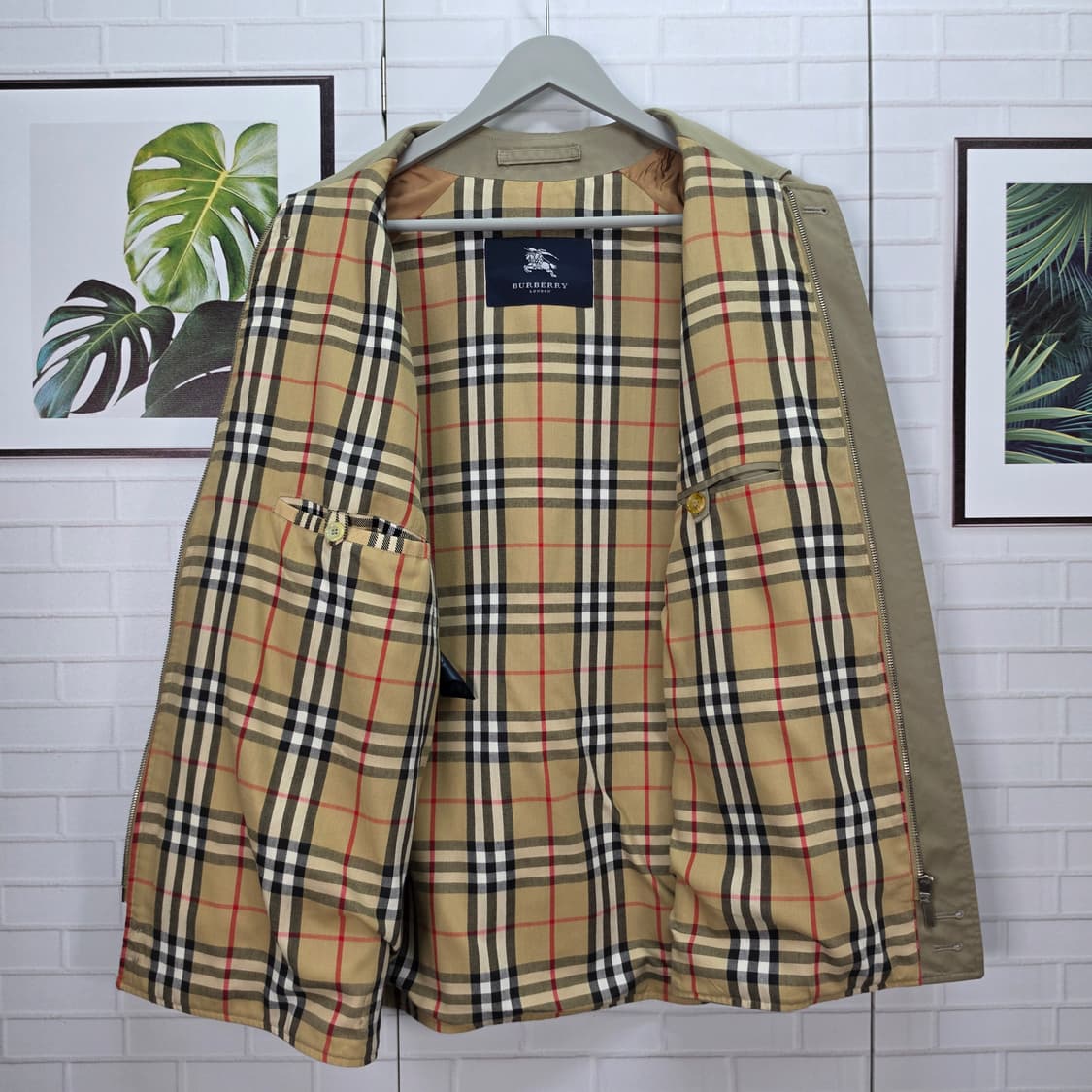 90s 버버리 런던 노바체크 블루종 자켓 105~110사이즈 상품이미지9