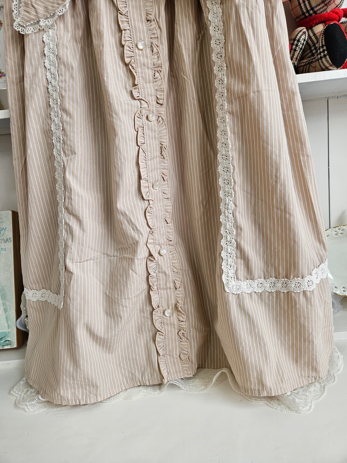 엑시즈팜(axes femme) 스트라이프 레이스 원피스 상품이미지3