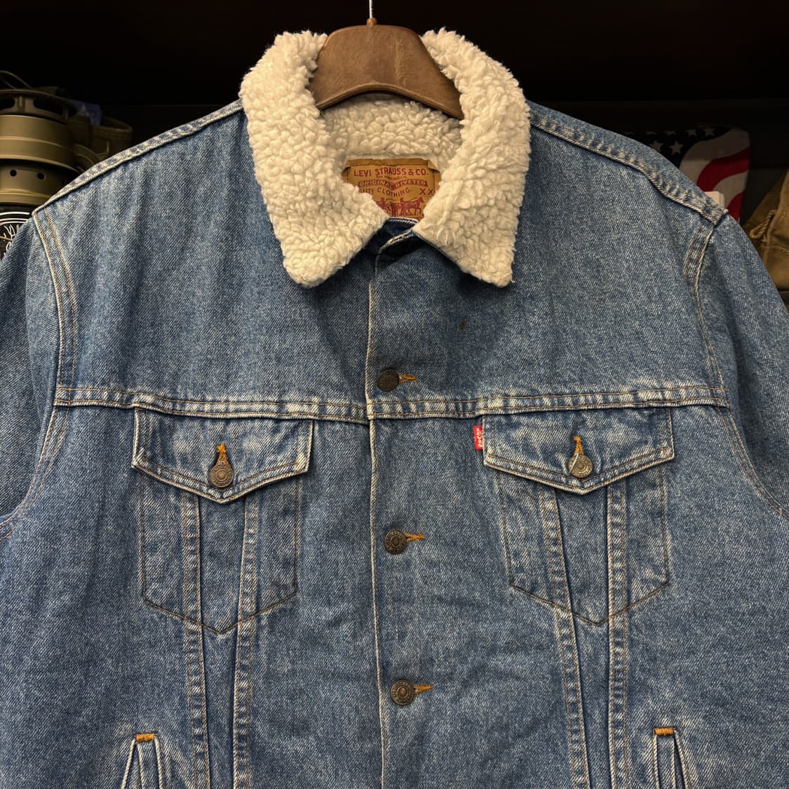 80s 리바이스 클래식 쉐르파 빈티지핏 데님 트러커 자켓 N288 상품이미지3
