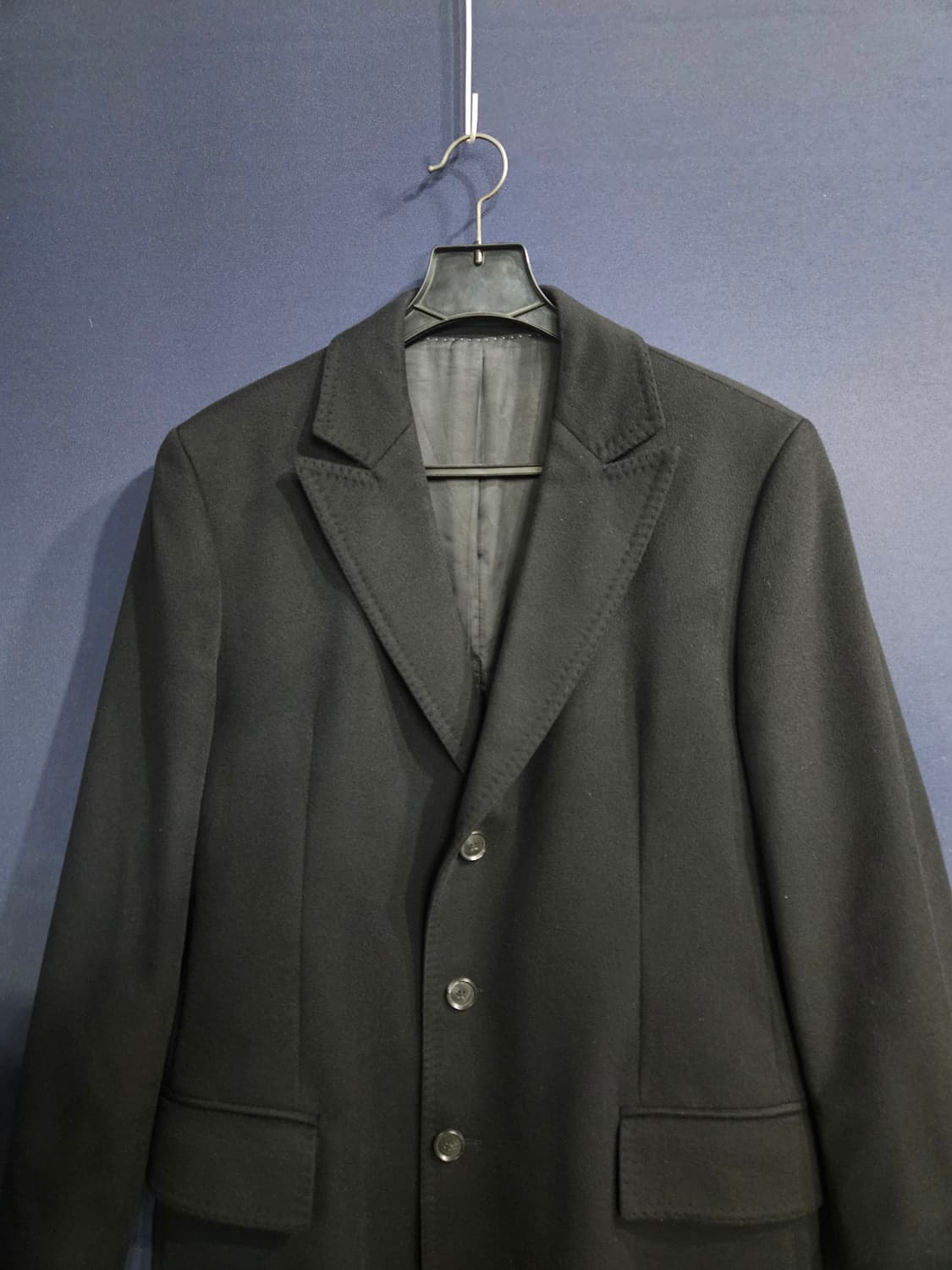 휴고보스 블랙컬러 남성 슬림핏 100 롱코트  상품이미지7