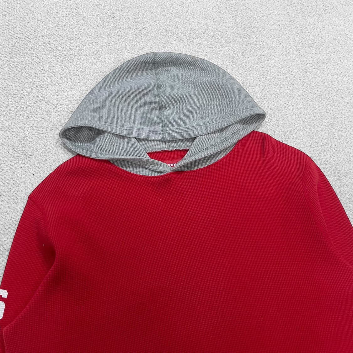 슈프림 Supreme 와플 써멀 후드티 레드 상품이미지2