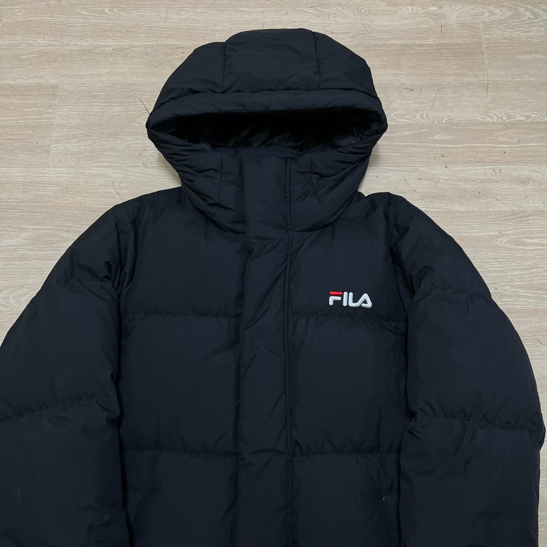 휠라 공용 스노우 타임 스포츠 구스다운 롱패딩 점퍼 [블랙] S/90 상품이미지2