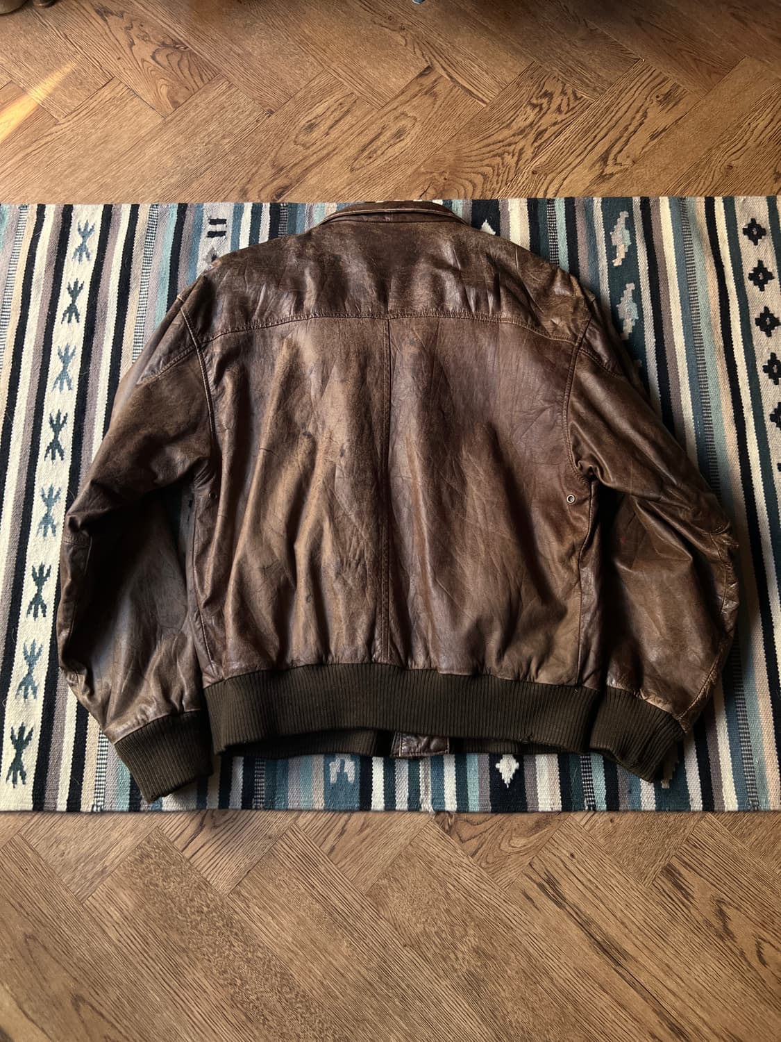 [S]90's USA 빈티지 리얼레더 A-2 플라이트 자켓 상품이미지8