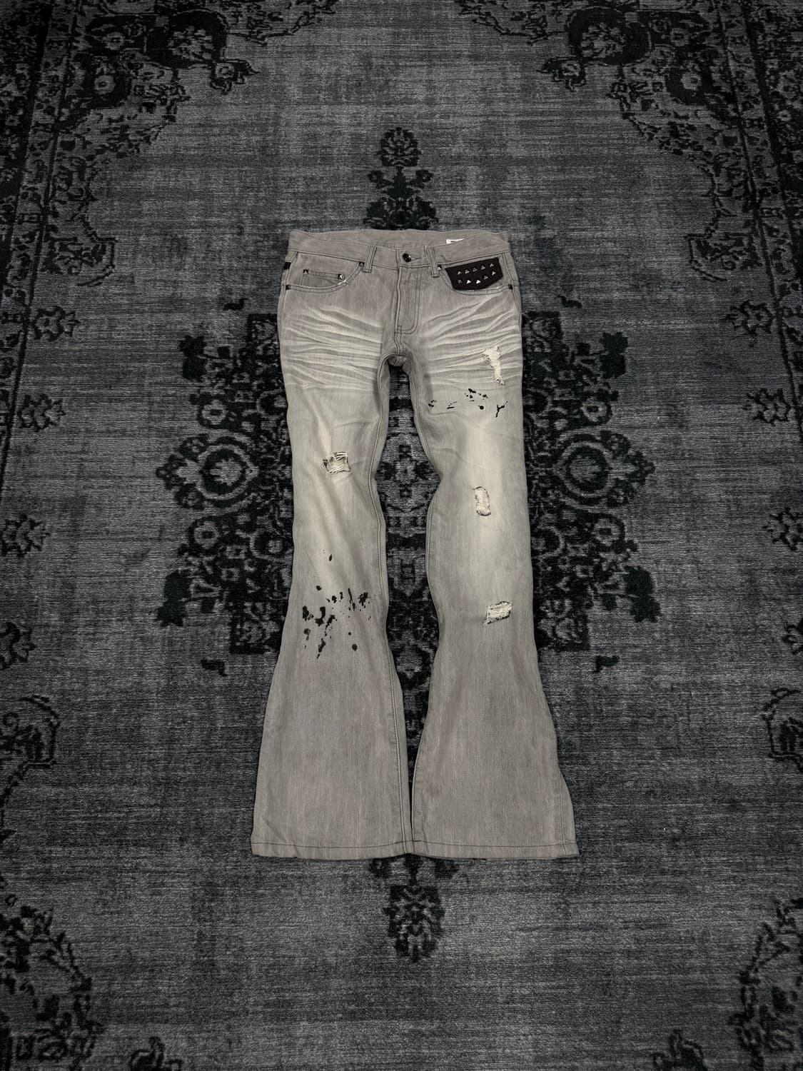 Semantic design 00s stud damaged grey de 상품이미지2