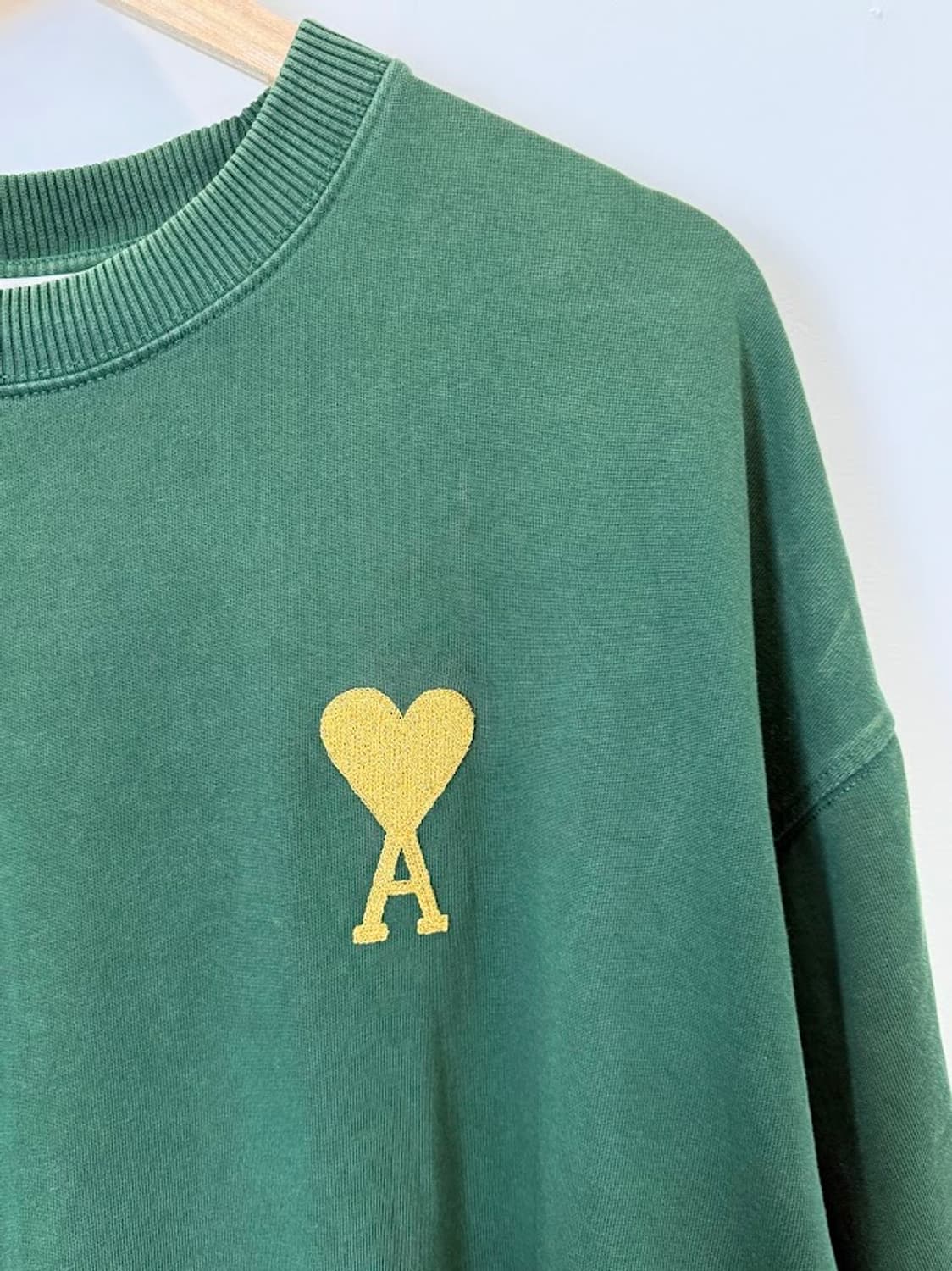 아미 골드빅하트 반팔티 그린 상품이미지2