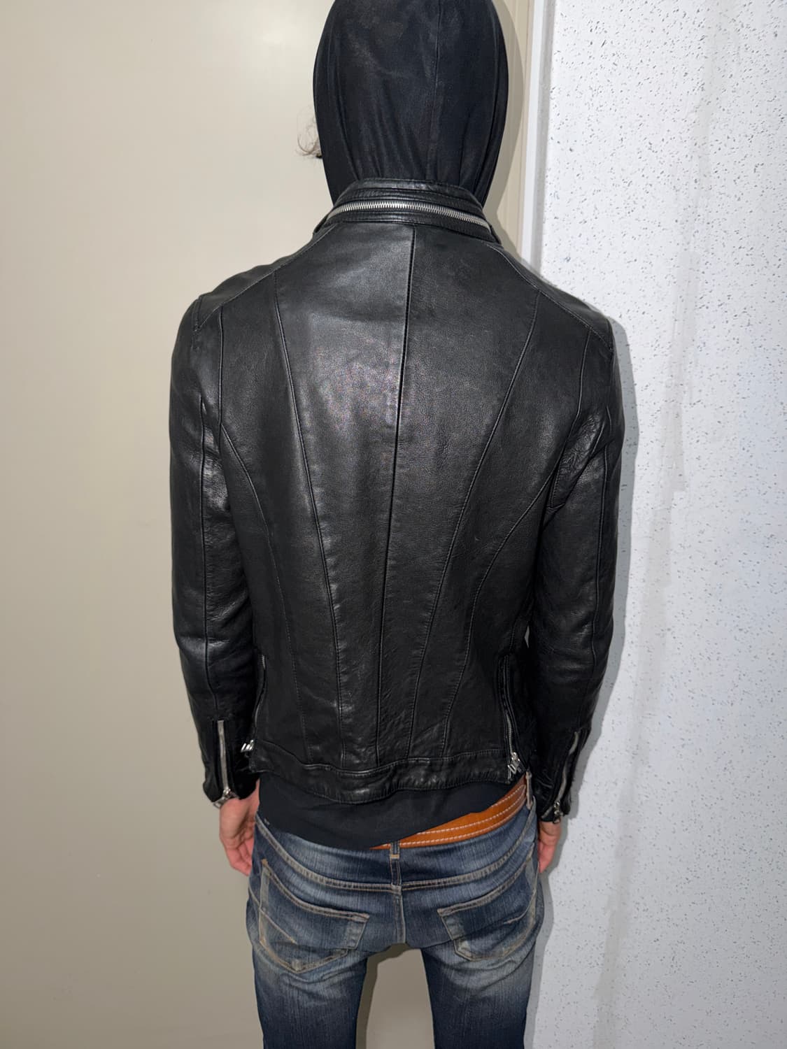 이태리 양가죽 슬림 레더 자켓 상품이미지2