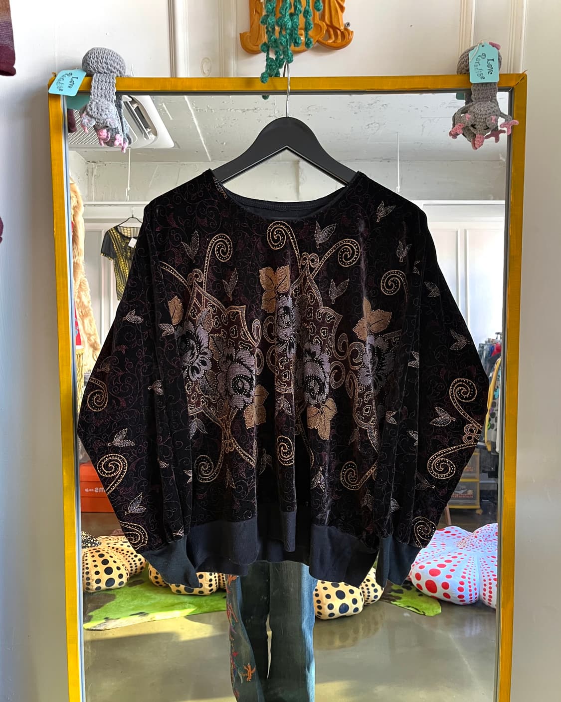 Jpn Vintage Dolman Sleeve Velour Top 상품이미지4