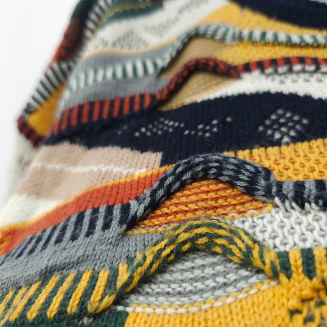 울혼방 멀티컬러 웨이브 빈티지 니트 상품이미지6