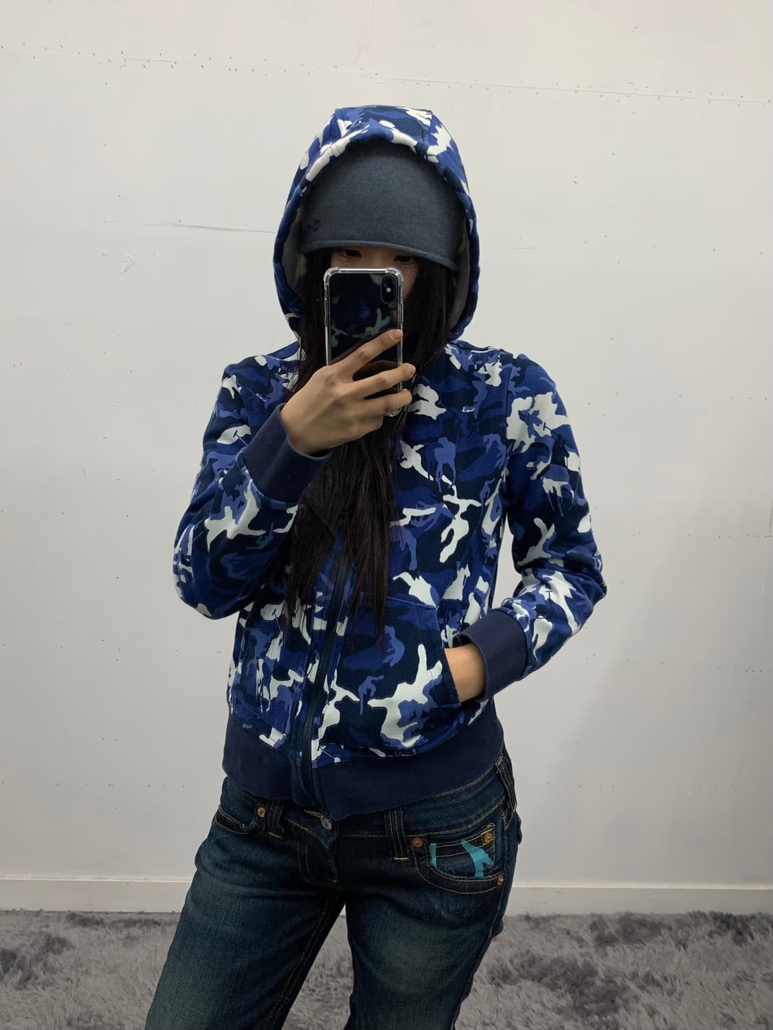 트루릴리전 페인팅 로고 로우라이즈 데님 상품이미지4