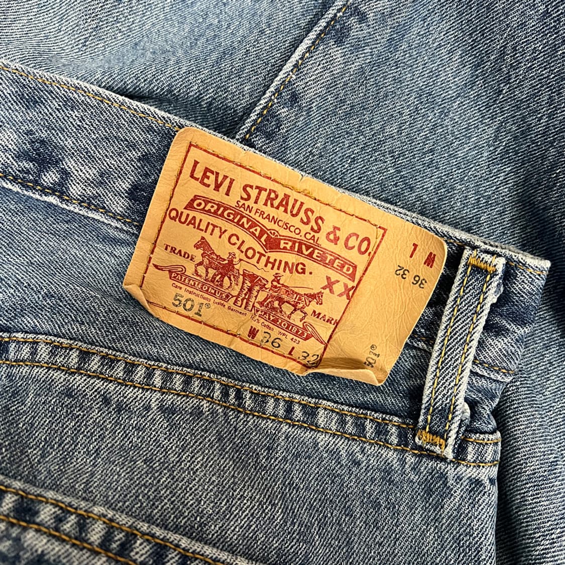 00s 리바이스 501 연청 데님 팬츠 청바지 36 상품이미지4