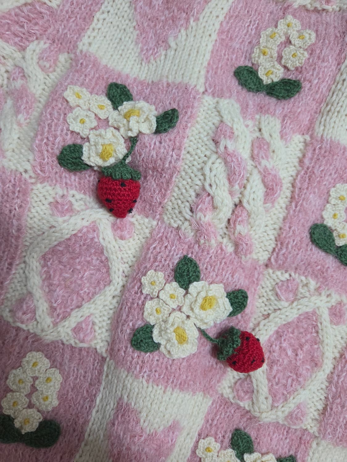 딸기꽃 패치워크 가디건 상품이미지7