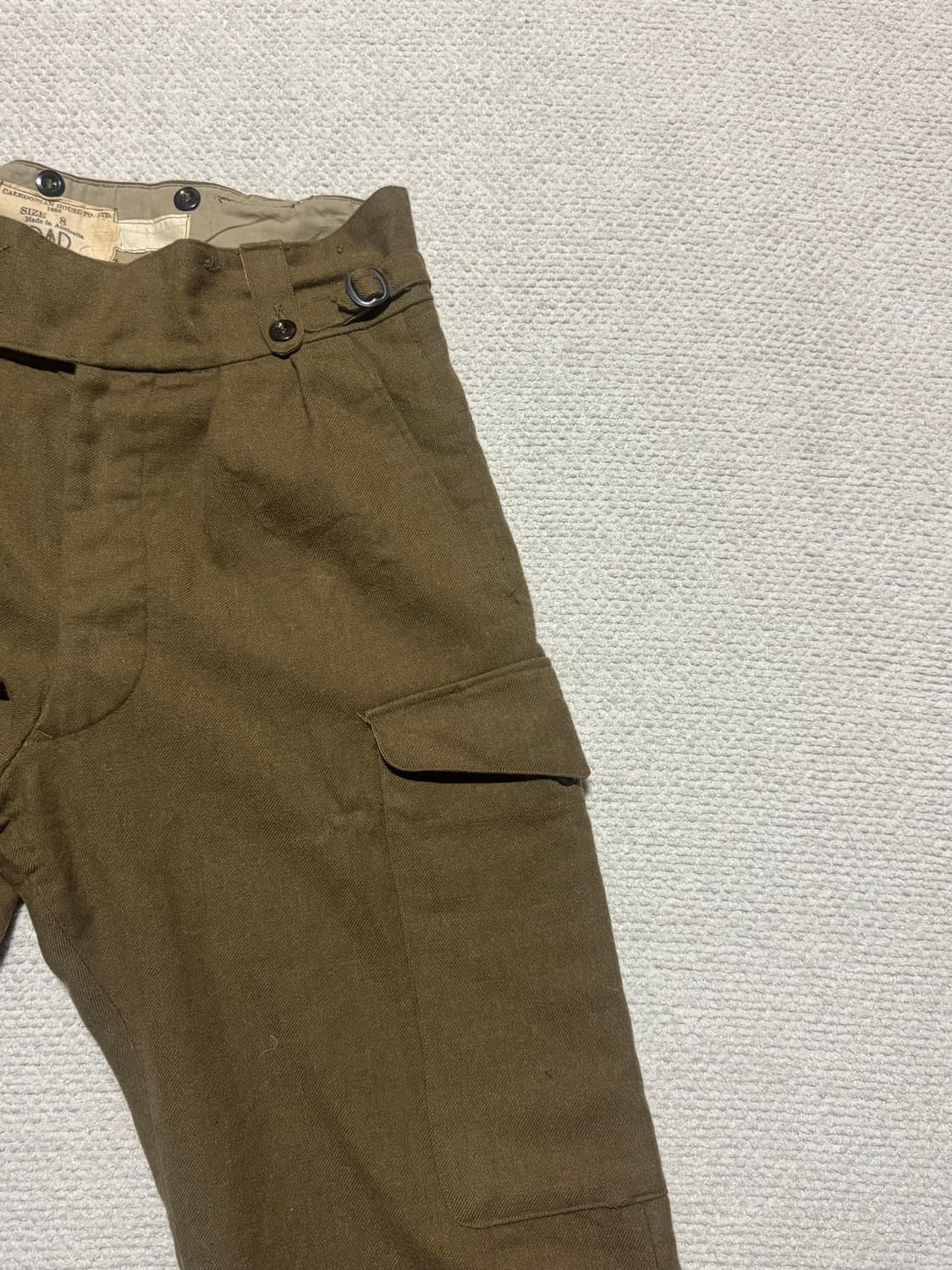 50s 리얼 빈티지 호주군 베틀 드레스 울 팬츠 상품이미지1