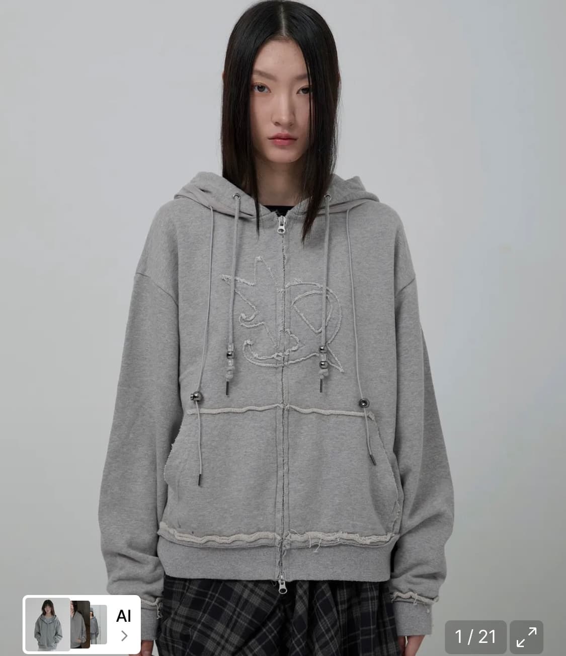 플레어업 레이어드 후드집업 Layered Zip Hoodie 상품이미지1