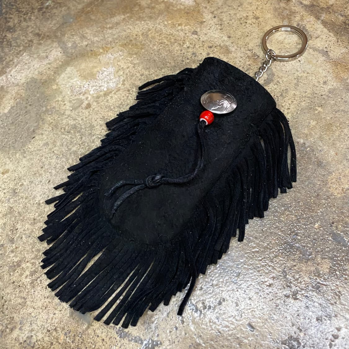 사슴가죽 스웨이드 프린지 키링 파우치 상품이미지2