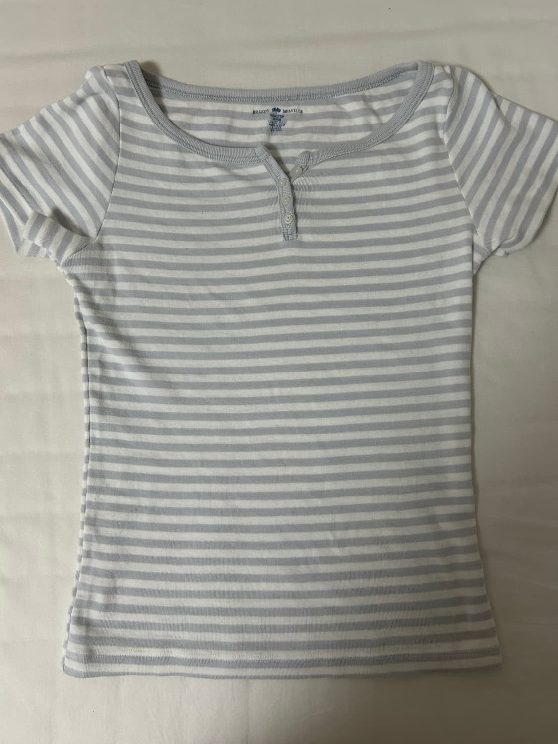 브랜디멜빌 하늘색 스트라이트 반팔티 상품이미지1